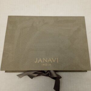 Janavi India Scarf/Wrap Gray Suede 11 X 8 Storage Box